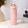 600ml Isolierte Sport-Wasserflasche mit Klappdeckel, Auslaufsicheres 316 Edelstahl-Thermos für Outdoor und Fitnessstudio