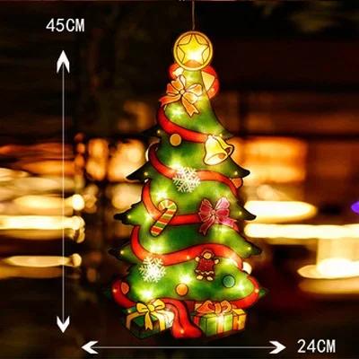 LED Christmas Decoration Suction Cup Light, Santa Claus Snowman Shaped Light, Christmas Shop Window Decoration, Home Decoration