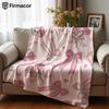 Rose Bow Ultra Soft Sherpa Fleece Blanket Fluffy Warm Halloween Cozy Throw for Sofa Couch Bedroom Gift All Season