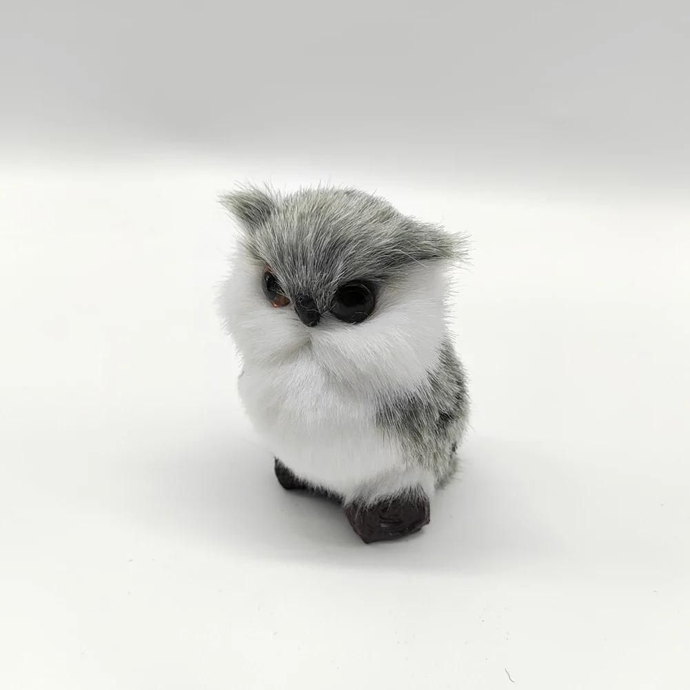 Simulation Owl Ornaments Plush Toys Cute Doll Artificial Fur Toy Christmas Tree Decor Pendant Christmas Gift For Kids Home Decor