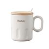 Creative and Simple Ceramic Cups High Appearance Level  Covered Mugs Home Coffee Cups  Couple Drinking Cups  Souvenirs