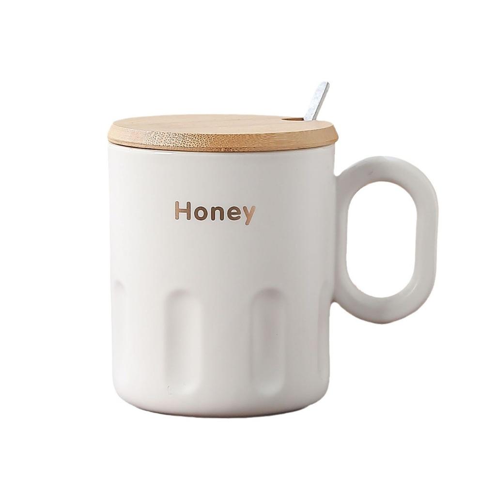 Creative and Simple Ceramic Cups High Appearance Level  Covered Mugs Home Coffee Cups  Couple Drinking Cups  Souvenirs