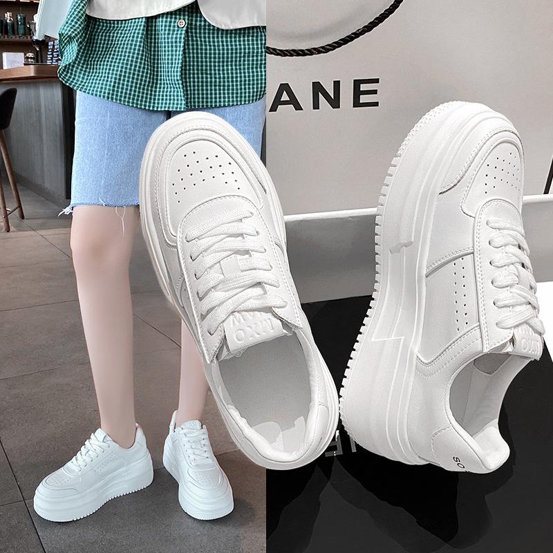 Little white shoes women's ins tide spring new color matching trend fashion board shoes flat single shoes casual sports shoes