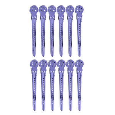 12pcsBox Hair Styling Clips Hairdressing Salon Sectioning Hairpins for Salon Styling Purple