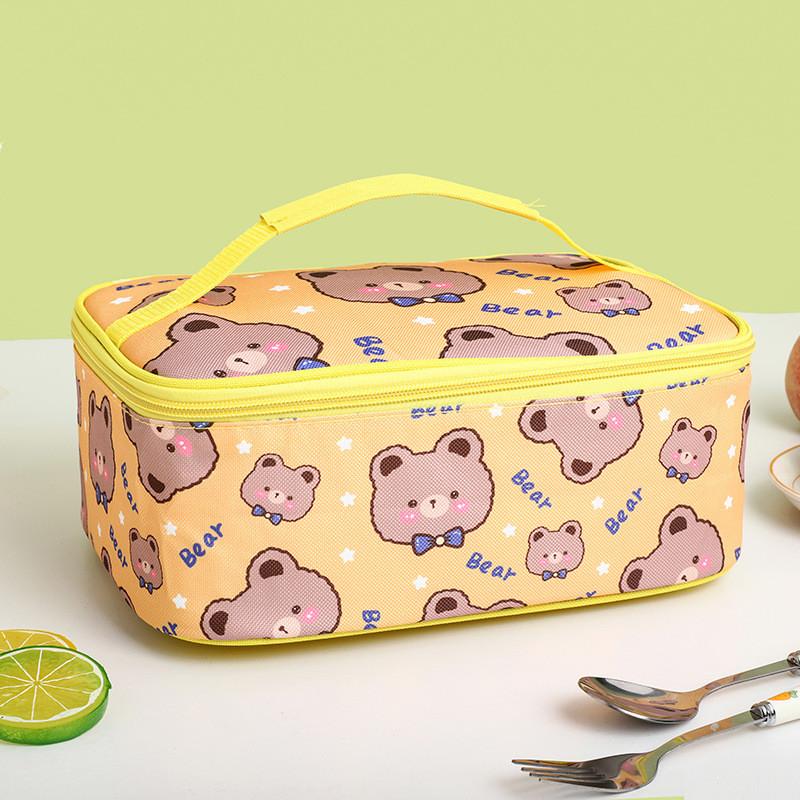 Cartoon Insulated Bento Bag For Kids With Aluminum Foil Lunchbox Carrier For School Or Travel
