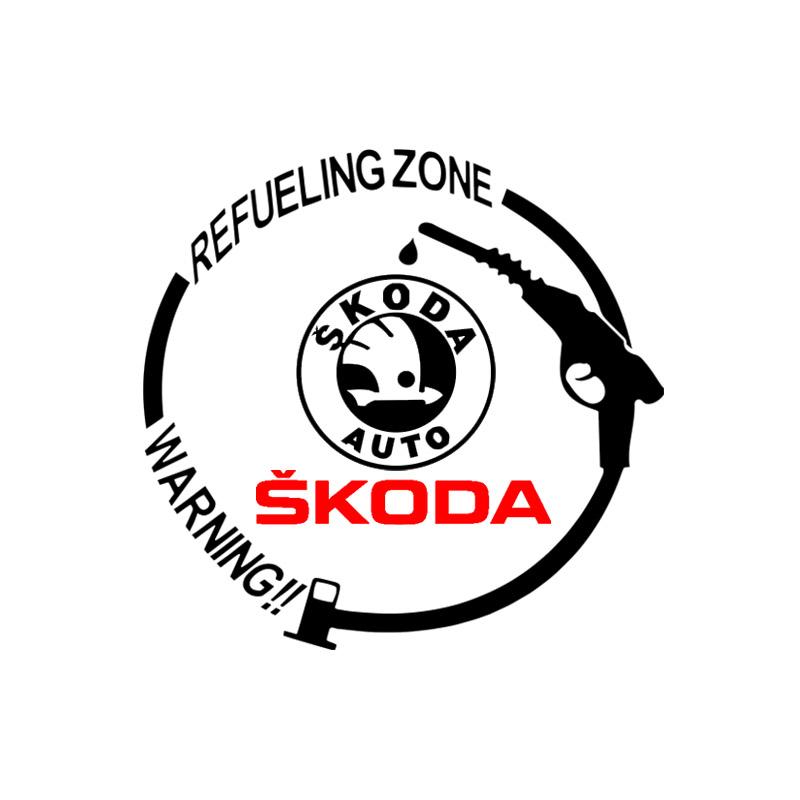 Vinylové reflexní samolepky s odznakem auta na víčko palivové nádrže, doplňky pro Škoda Octavia MK2 MK3 2 3 A7 Fabia Karoq Kodiaq Superb Rapid Kamiq