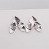 Three-layers Triangle Flower Women's Stud Earrings Folded Floral Gold Color Silver Color Petals Metal Geometric Female Earrings