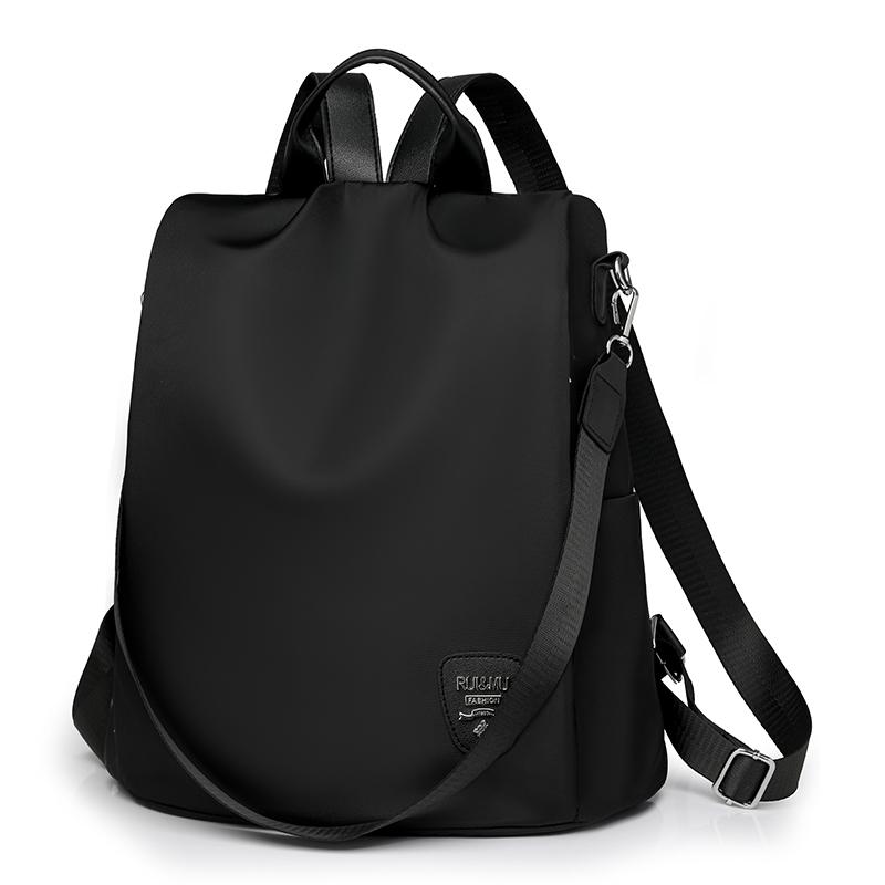 Diebstahlsicherer Rucksack Damen-Rucksack aus Nylongewebe mit großer Kapazität, leichte Umhängetasche