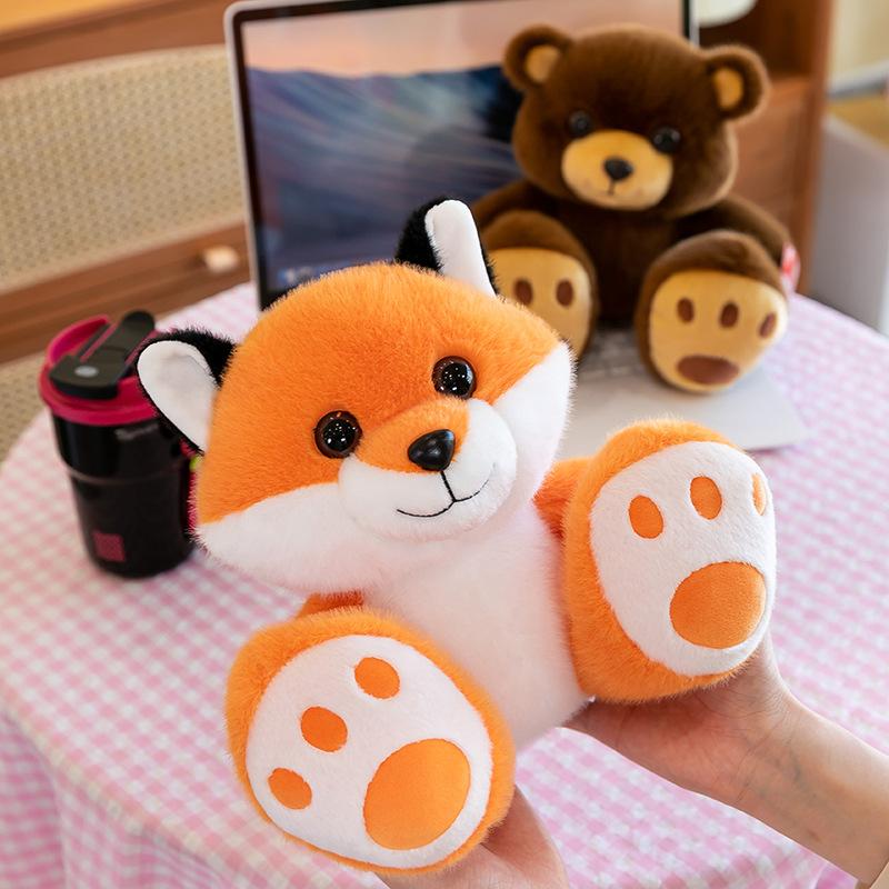 Creative Big Feet Animal Plush Toy Panda Doll Koala Fox Raccoon Doll Children'S Gift Grab Doll