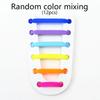 12Pcs/Set Elastic Silicone Shoelaces Practical Fashionable for Men Women Lazy Hammer Type Shoe Laces Sneakers No Tie Shoelaces