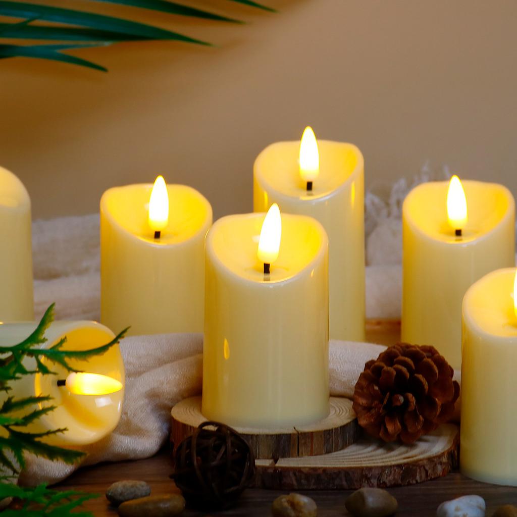 Flameless LED Candle Creative Ing Led Tea Light Warm White Flameless Candle Wedding Season  Decor Candle Light