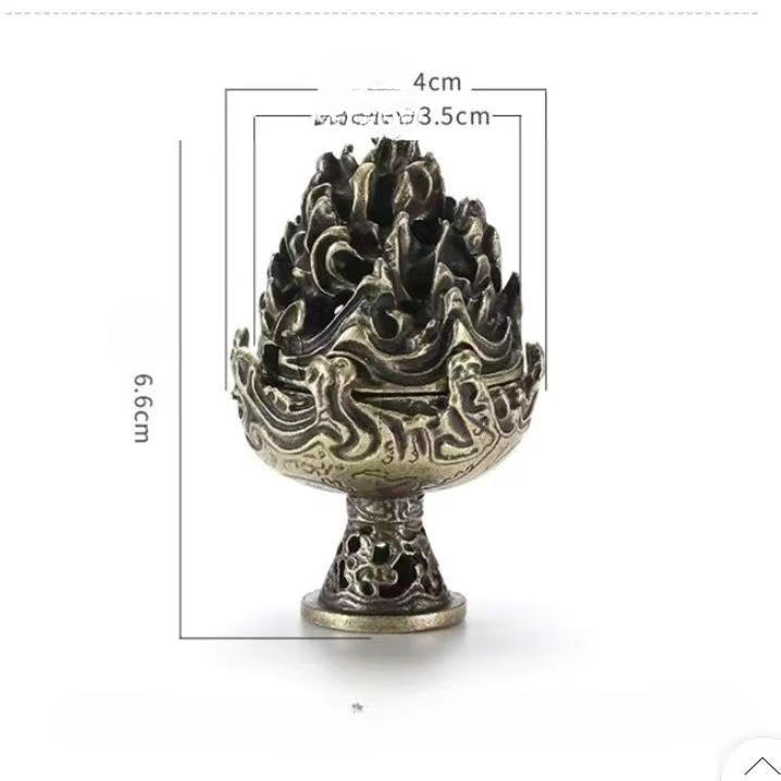 Brass Micro Incense Burner Wealth Vintage Copper Office Home Antiques Accessories Figurines Desktop Decorations Creative Gifts