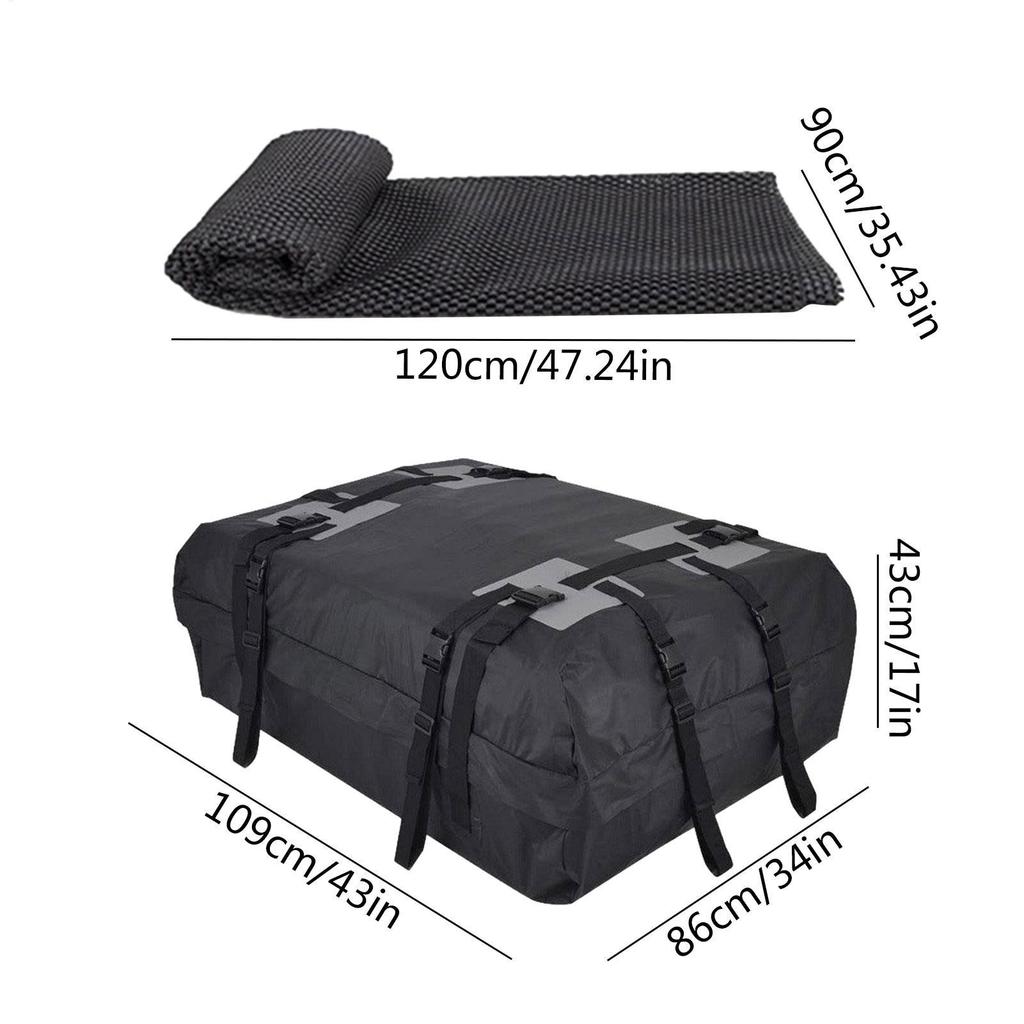 Rooftop Cargo Carrier Car Rooftop Cargo Carrier Bag With 15 Cubic Feet Capacity 600D Oxford Cloth Waterproof Soft Car Roof Bag