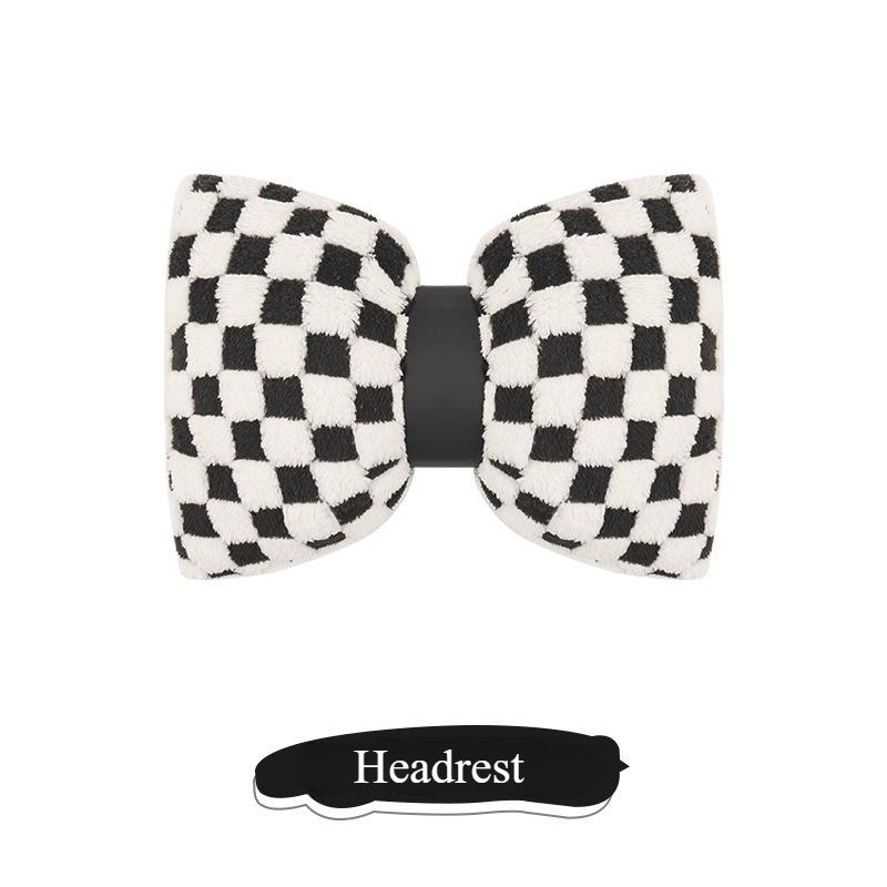 Cartoon Pochacco Grid Winter Plush Universal Car Seat Cushion Covers Skin Friendly Comfortable Puppy Design Car Accessories