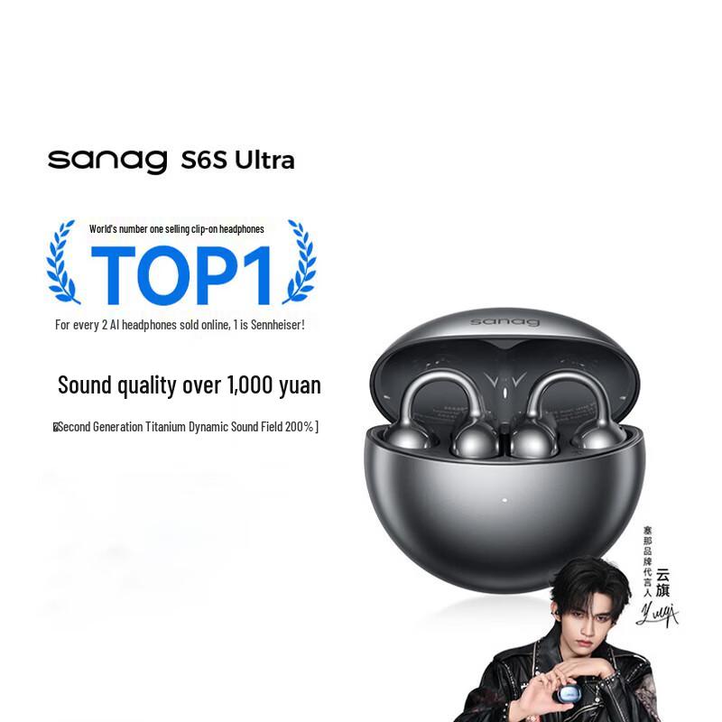 SANAG S6S Ultra Ear-Clip AI Earphones
