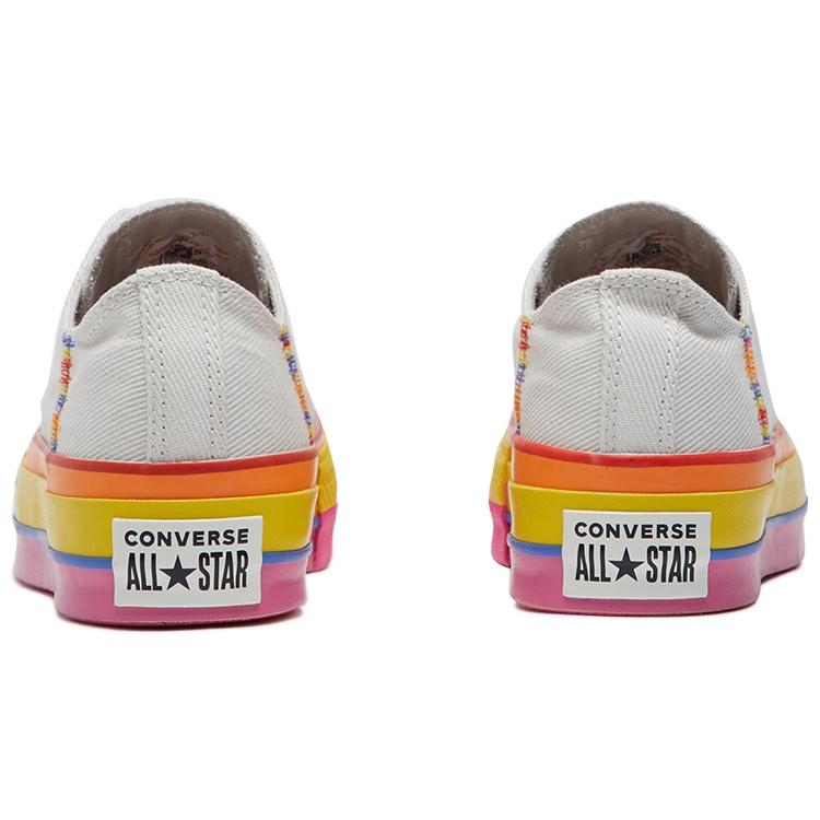 (WMNS) Converse Chuck Taylor All Star Lift Low 'Rainbow - Vintage White' Women's 564992C