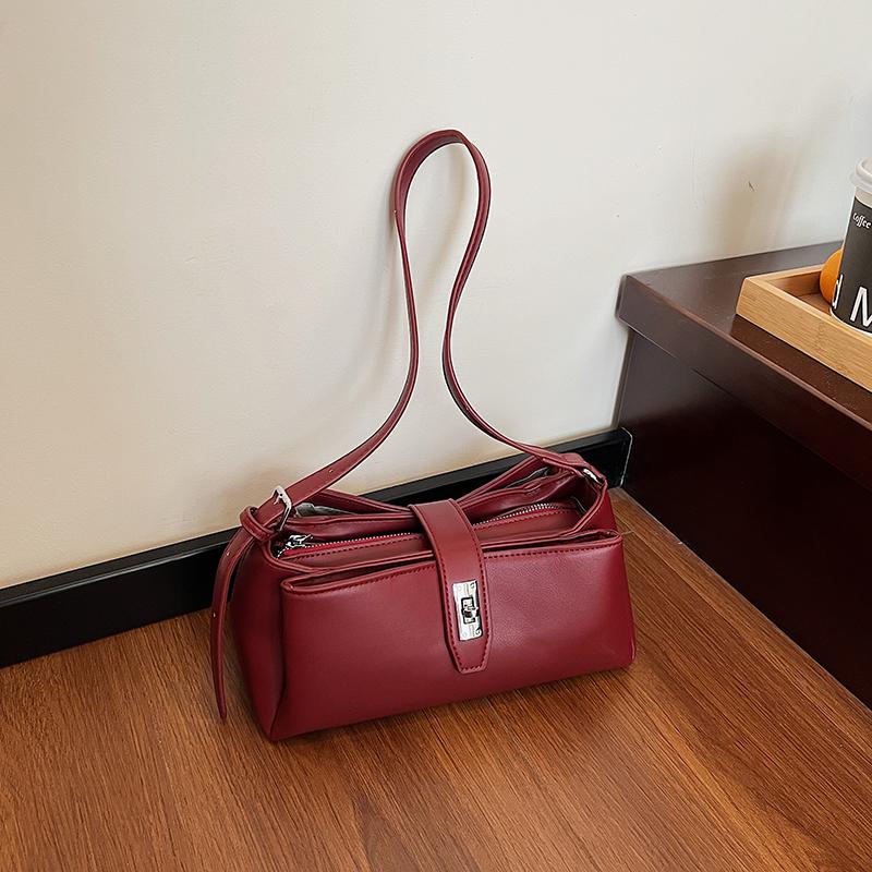 

Branded Luxury Designer Shoulder Bags For Women Three Compartments Large Capacity Underarm Hobo Bag Quality Pure Color Handbags 25x11x13cm