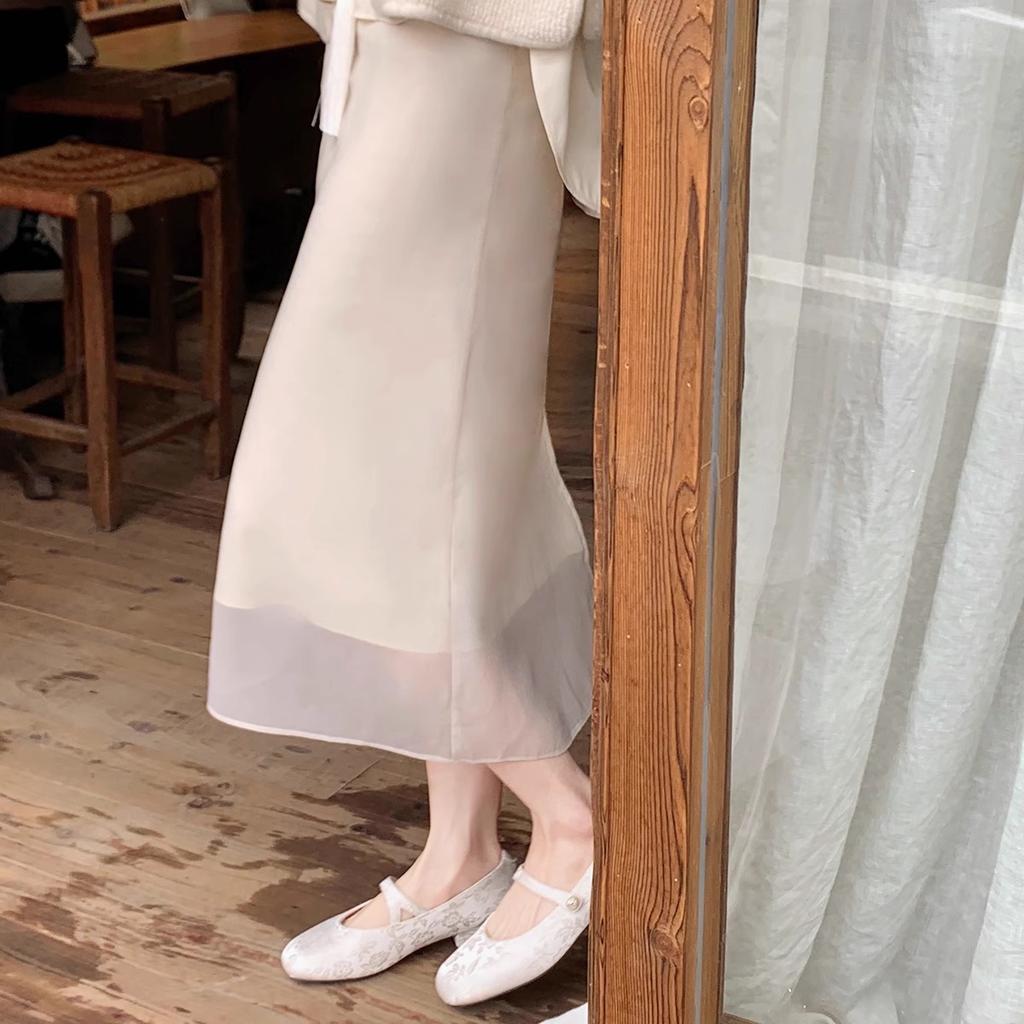 Sheepskin Version of Grape Mother, the Same Tuberose National Style New Chinese Pearl with Square Head Jacquard Mary Jane Single Shoes