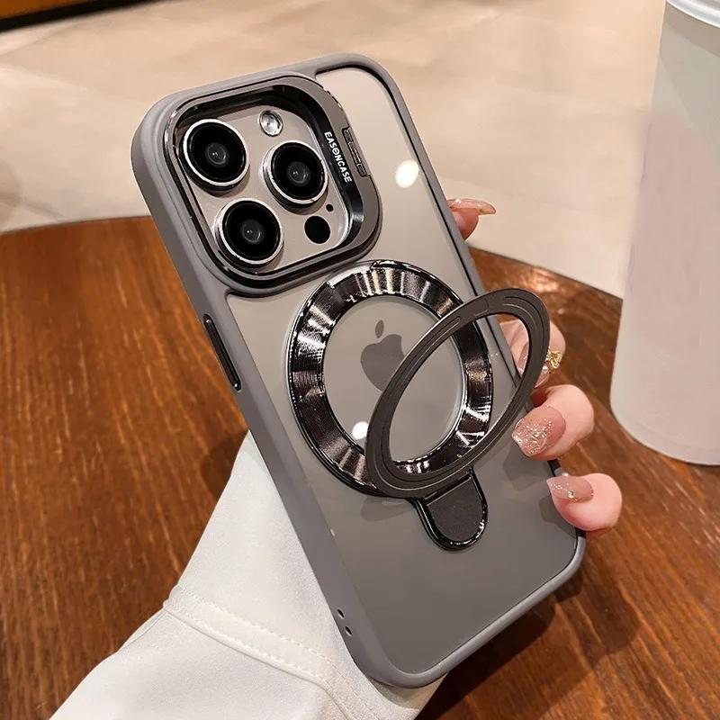 For iPhone 16 Pro Double Bracket Magsafe Case for iPhone 11 12 13 14 15 Pro Max Plus Magnet Stand Holder Armor Shockproof Cover