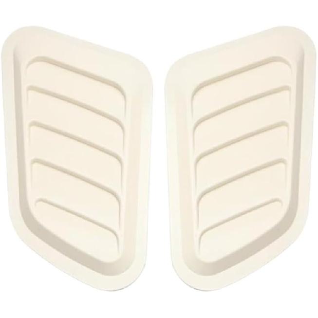 

MiOYOOW 2PCS Car Hood Scoop Trims, Adhesive Air Intake Stickers Shark Gills Car Exterior Decorations for Car Fender Hood Bumper Bonnet (Only for белый