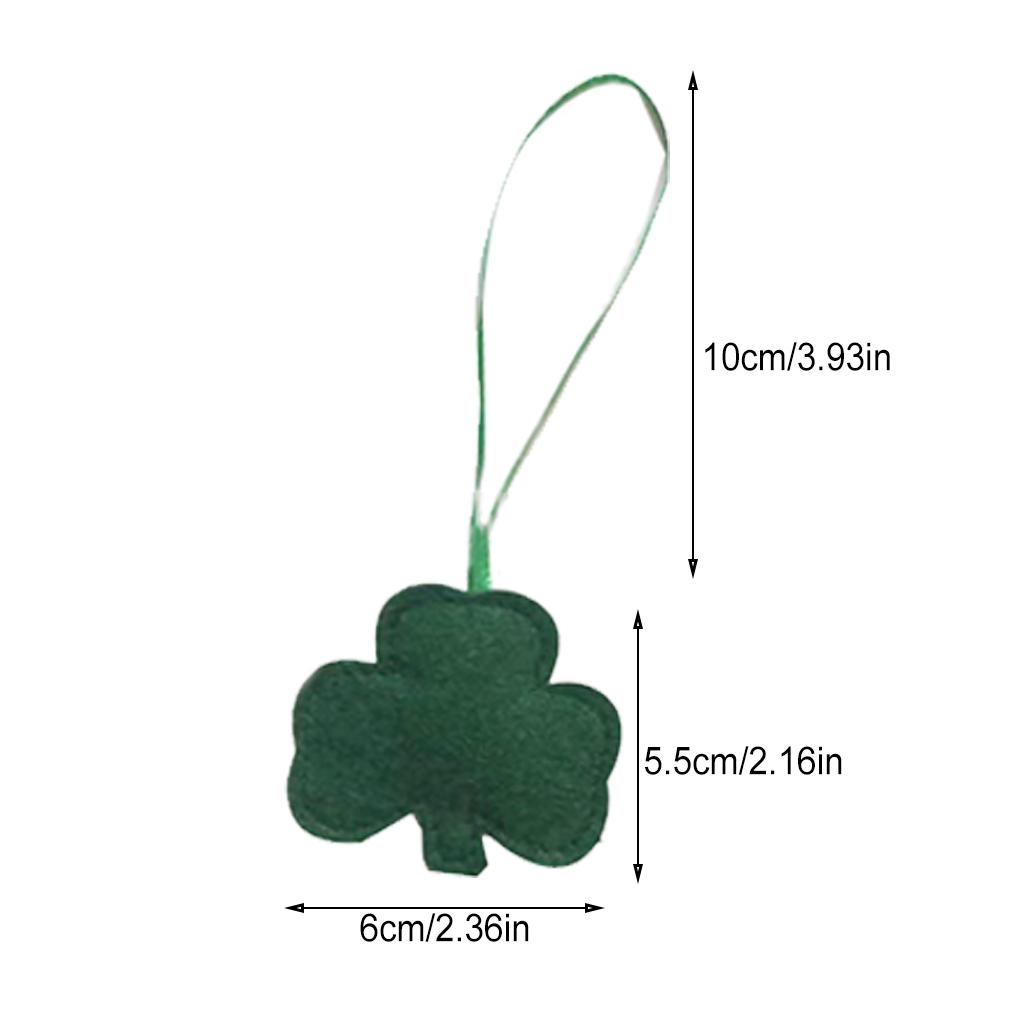 12 Pieces St Patricks Day Decorations Small Ornaments Props Festival Themed Adornments Cloth Hanging Felt for Scene Layout Use