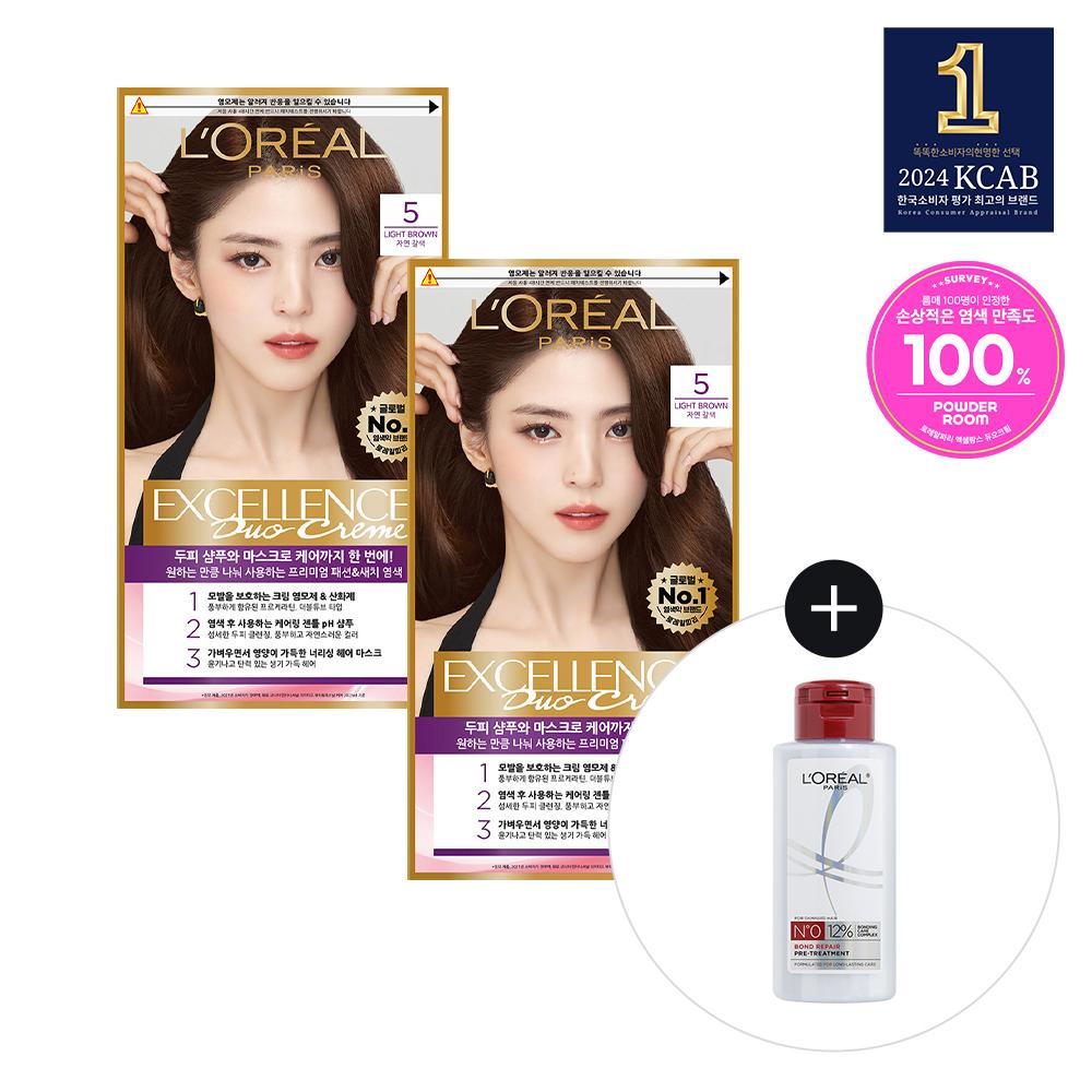 

L Oréal Paris Excellence DUO Cream (choose one of two colors) (Brown/Light Brown)