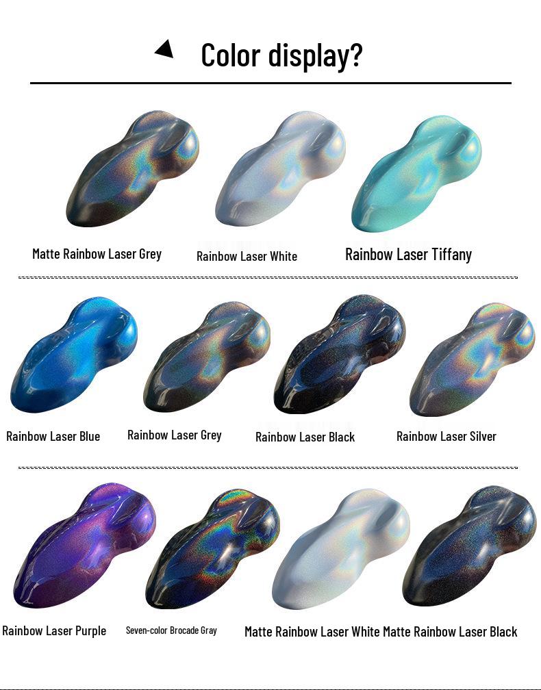 Laser Color Change Film: 7-Color Pearlescent Wrap for Full Car In White, Gray, or Black