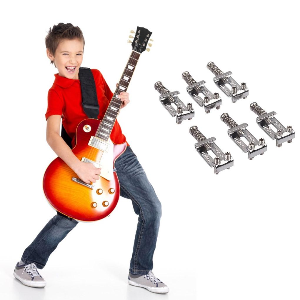 6 Stück Elektrische Gitarren Rollen-Tremolo-Brücke Saitenreiter Ersatzteil Saiteninstrumentenpflege für Auftritte
