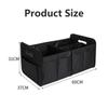 Opvouwbare auto-kofferbak organizer met meerdere compartimenten, waterdicht opbergrek, 600D Oxford polyester, universele auto-opbergtas