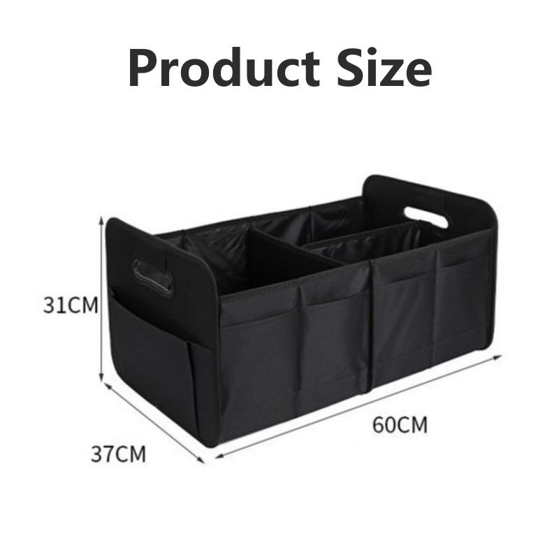 Opvouwbare auto-kofferbak organizer met meerdere compartimenten, waterdicht opbergrek, 600D Oxford polyester, universele auto-opbergtas