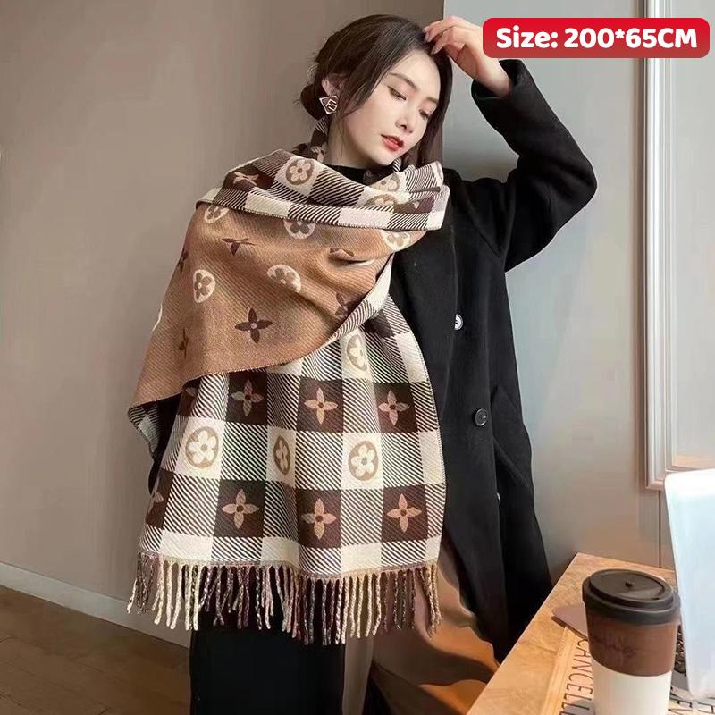Imitationskaschmir Damen Schal Winter Schal und Wickeltuch Bandana Pashmina Quaste Damen Foulard Dicke Decke Unifarben