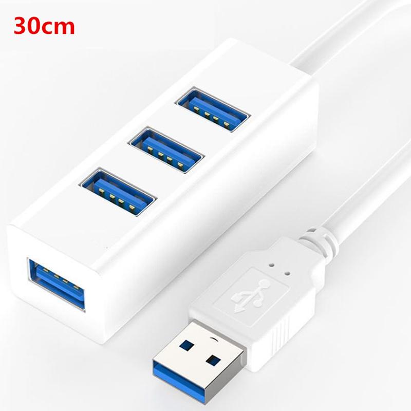USB ჰაბი მრავალი USB სპლიტერი ჰაბი გამოიყენეთ დენის ადაპტერი 4 პორტი მრავალჯერადი ექსპანდერი