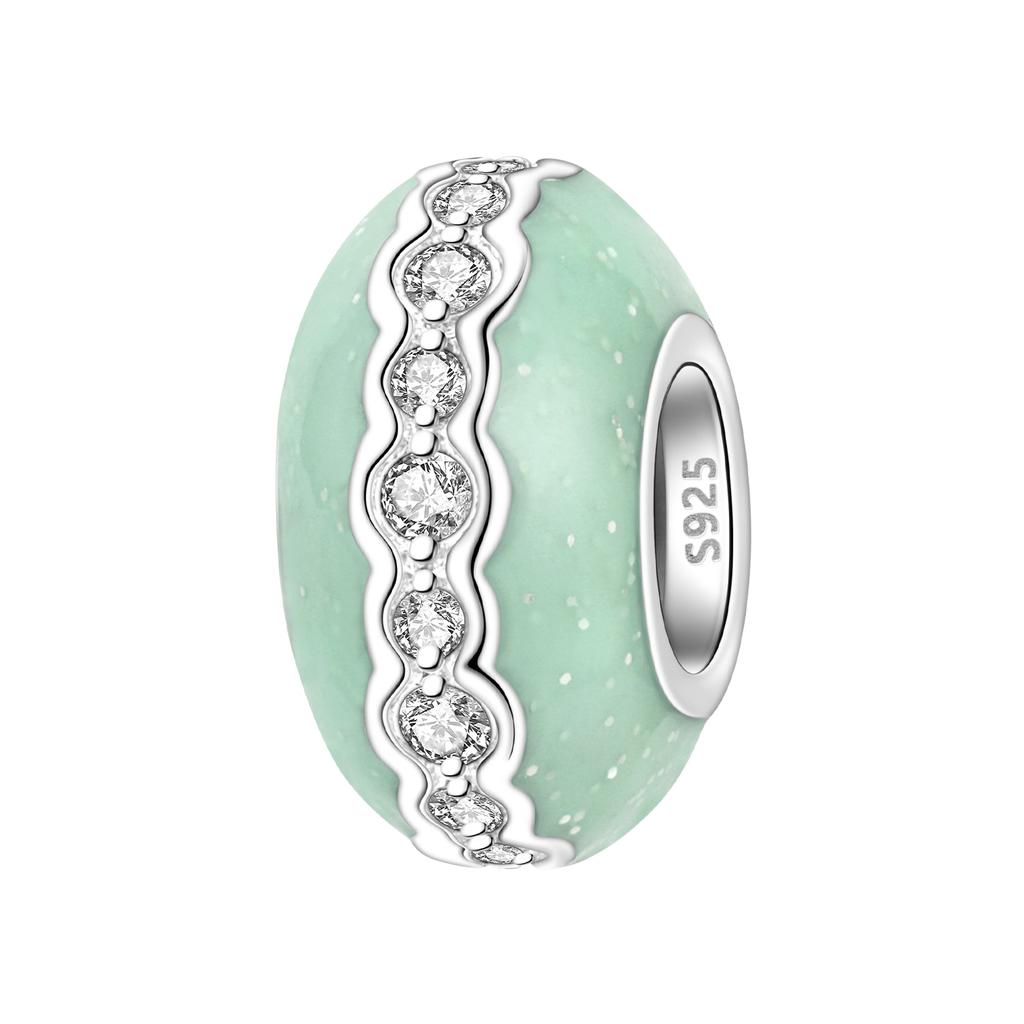 Kupfer Original Grüne Serie Niedlicher Frosch Regenschirm Anhänger Perle Liebe Anhänger Passend für Armband Schmuck Geschenk Herstellung