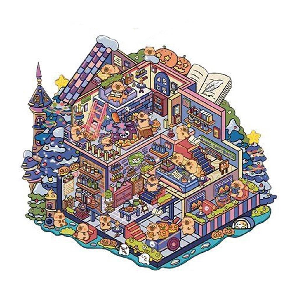 

Наклейки для ландшафтного дизайна PET 3D Наклейка с миниатюрной сценой Capybara Новые визуальные наклейки для укладки для детей C