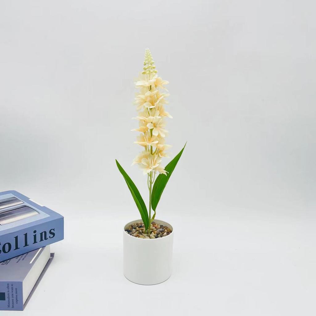 Hyacinth Plant Simulation Pot With Plastic And Silk Material For Home Wedding And Photography Uses
