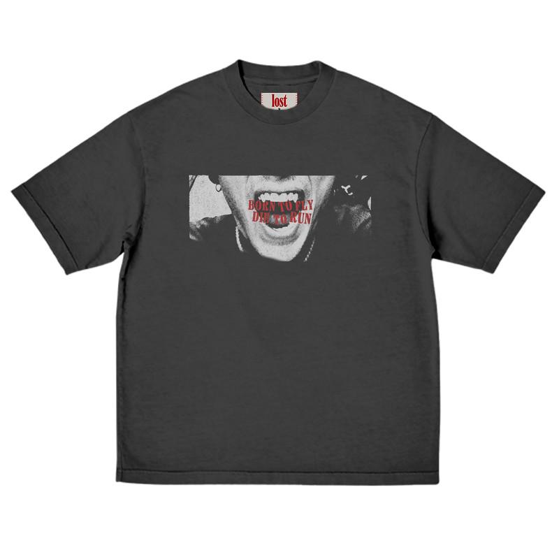 Machine Gun Kelly MGK Fang TShirt Faded Black Graphic Tee Unisex Unisex T-Shirt XL