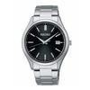 SEIKO SELECTION SBPX147 pánské náramkové hodinky solárně napájené černý ciferník nerezová ocel pár model.