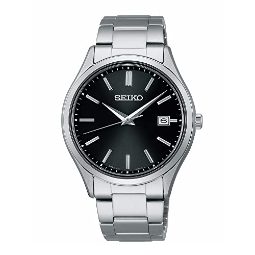 SEIKO SELECTION SBPX147 pánské náramkové hodinky solárně napájené černý ciferník nerezová ocel pár model.