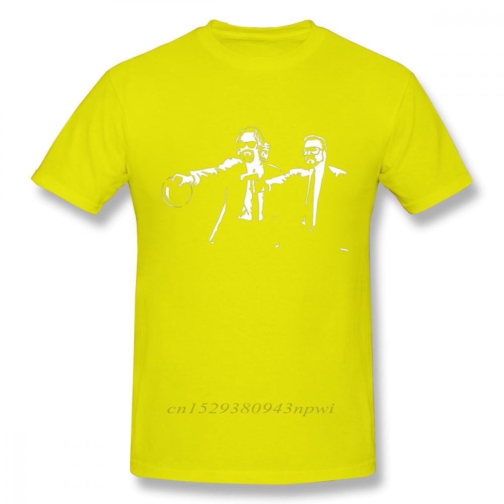 Big Lebowski Dude Abides Walter Pulp Fiction T Shirt Funny Unique Design Unisexs TShirt 100 Cotton Big Size Camiseta