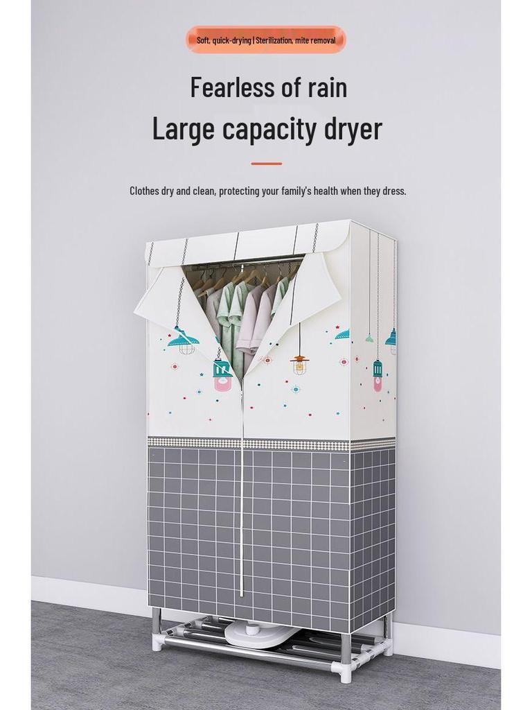 Thickened Steel Pipe Cloth Wardrobe for Bedroom or Dorm Storage, Winter Style