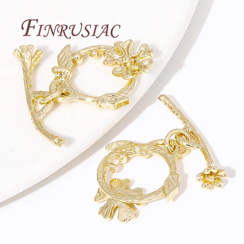 Multi Styles Toggle Clasp For Necklace 18K Gold Plated OT Toggle Clasp For Jewelry Making Findings DIY Bracelets Accessories