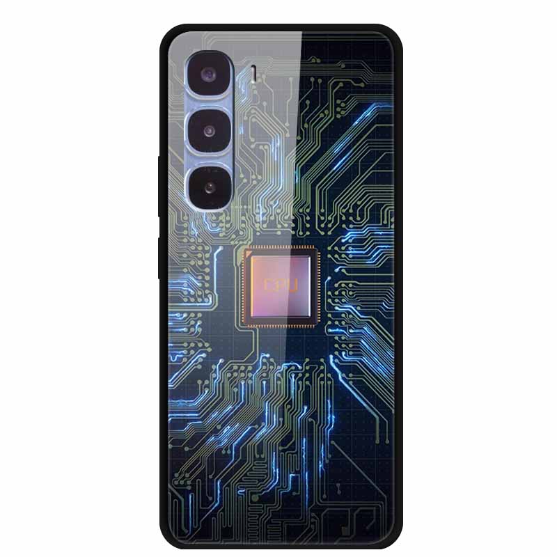 Funda de Lujo Para Infinix Hot 60 Pro X6885 Cubierta de Cristal Templado para Fundas de Teléfono Infinix Hot 60 Pro Animales de Moda Protectora Funda