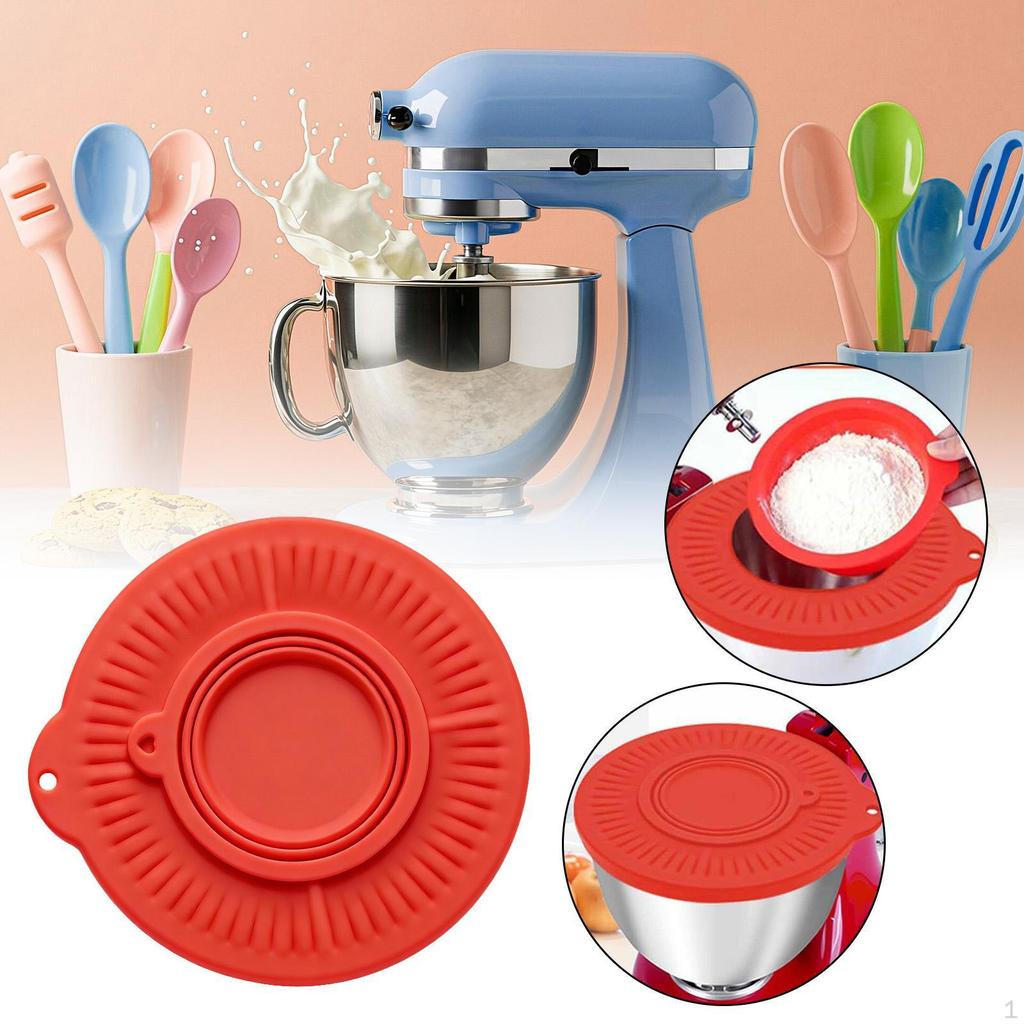 Foldable Silicone Liner for Mixer Lid Insert Mixing Bowl 4.55Qt Mixers