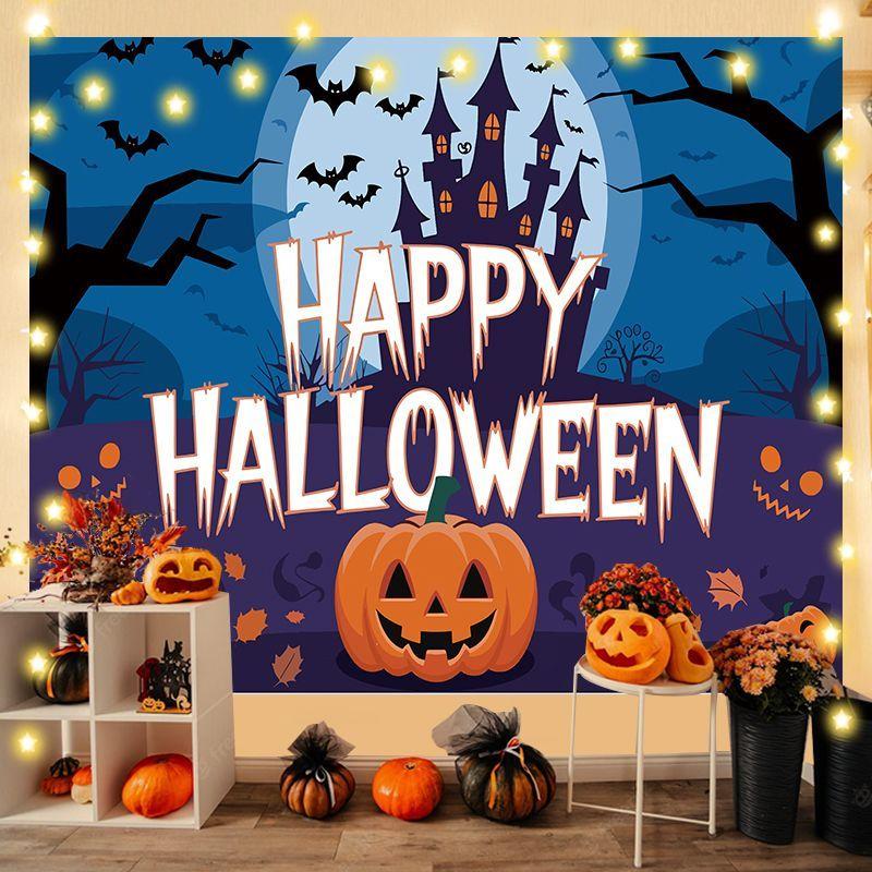 Halloween Backdrop Fabric, Event Hanging Fabric, Bedroom Decorative Wall Hanging