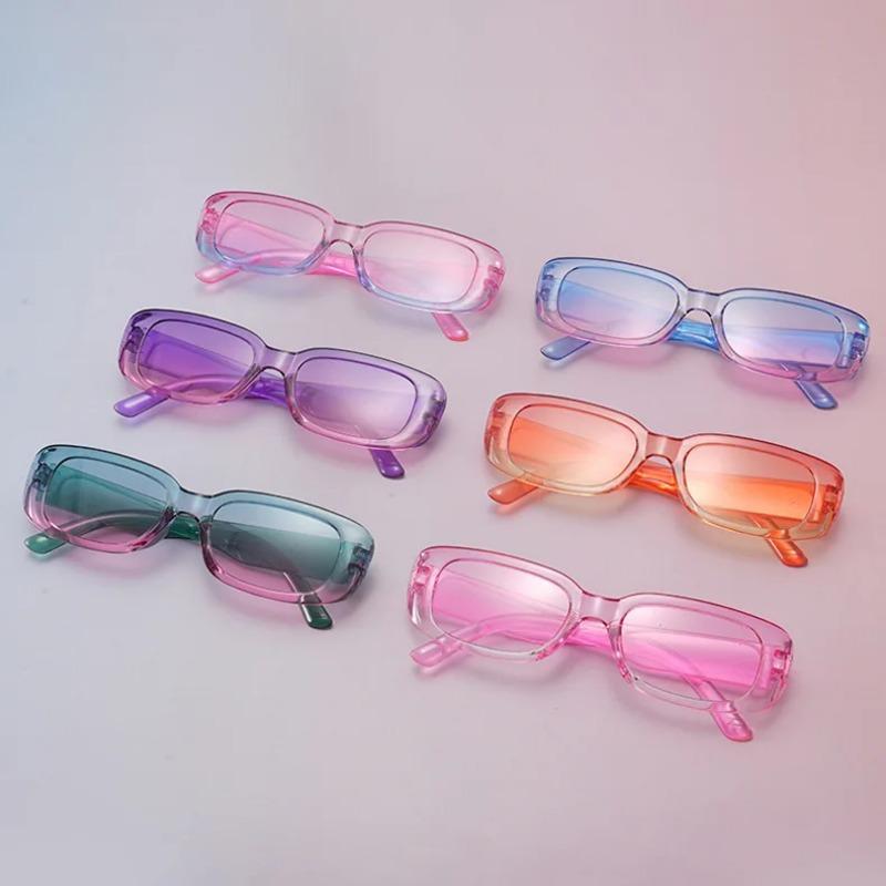 New Fashion Candy Color Small Frame Sunglasses Men Sun Glasses Women Vintage Trendy Style Eyewear Anti-Glare Glasses