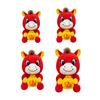 Horse Doll Auspicious Meaning PP Cotton Filling Plush Toy Traditional Zodiac Horse Theme Good Luck Doll