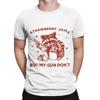 Men Strawberry Jams But My Don't Funny Raccoon T Shirt  100% Cotton Tops Novelty Short Sleeve O Neck Tee Shirt Printed T-Shirts