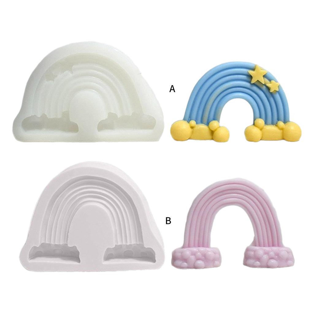 Silicone Candle Molds Rainbow Bridge Shaped Silicone Clay Moulds Resin Casting Mold Silicone Material Home Decorations