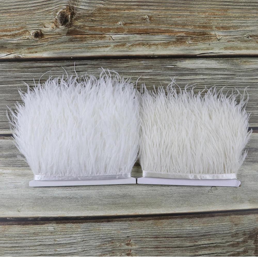 Feather10Meters 8-10cm Natural Ostrich Feather Trims for Needlework and Handicraft Plume Ribbon Fringe Skirt Decoration