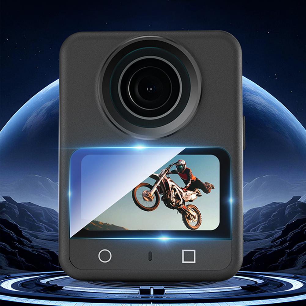 2PCs Tempered Film with Hardness Panorama Camera Protective Film Scratch Resistant Tempered Glass Protector for DJI OSMO 360